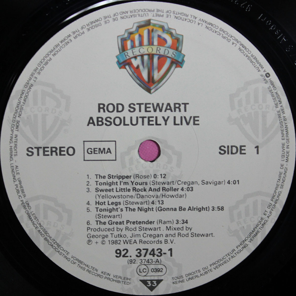 Rod Stewart / Absolutely Live (2LP)