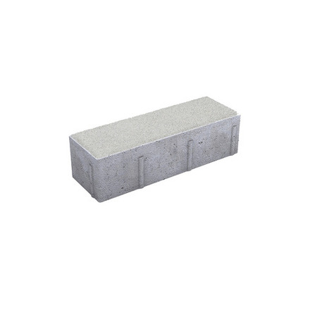 Тротуарная плитка ПРЯМОУГОЛЬНИК 300х100 мм - Стандарт Белый