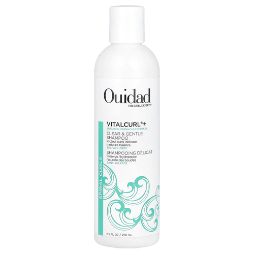Ouidad, VitalCurl® +, очищающий и нежный шампунь, спиральные локоны, 250 мл (8,5 жидк. унц.)