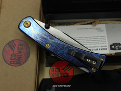 Нож Buck 110 Slim Pro TRX Titanium (Legacy Collection 2023) - ярко синий огненый титан