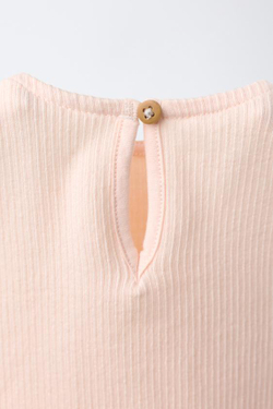 ZARA БОДИ С ВОЛАНАМИ И ВЫШИВКОЙ «СОЛНЦЕ», МАНДАРИНОВЫЙ