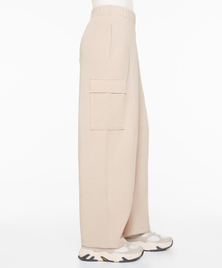 OYSHO Брюки свободного кроя из ткани с модалом с начесом, экрю