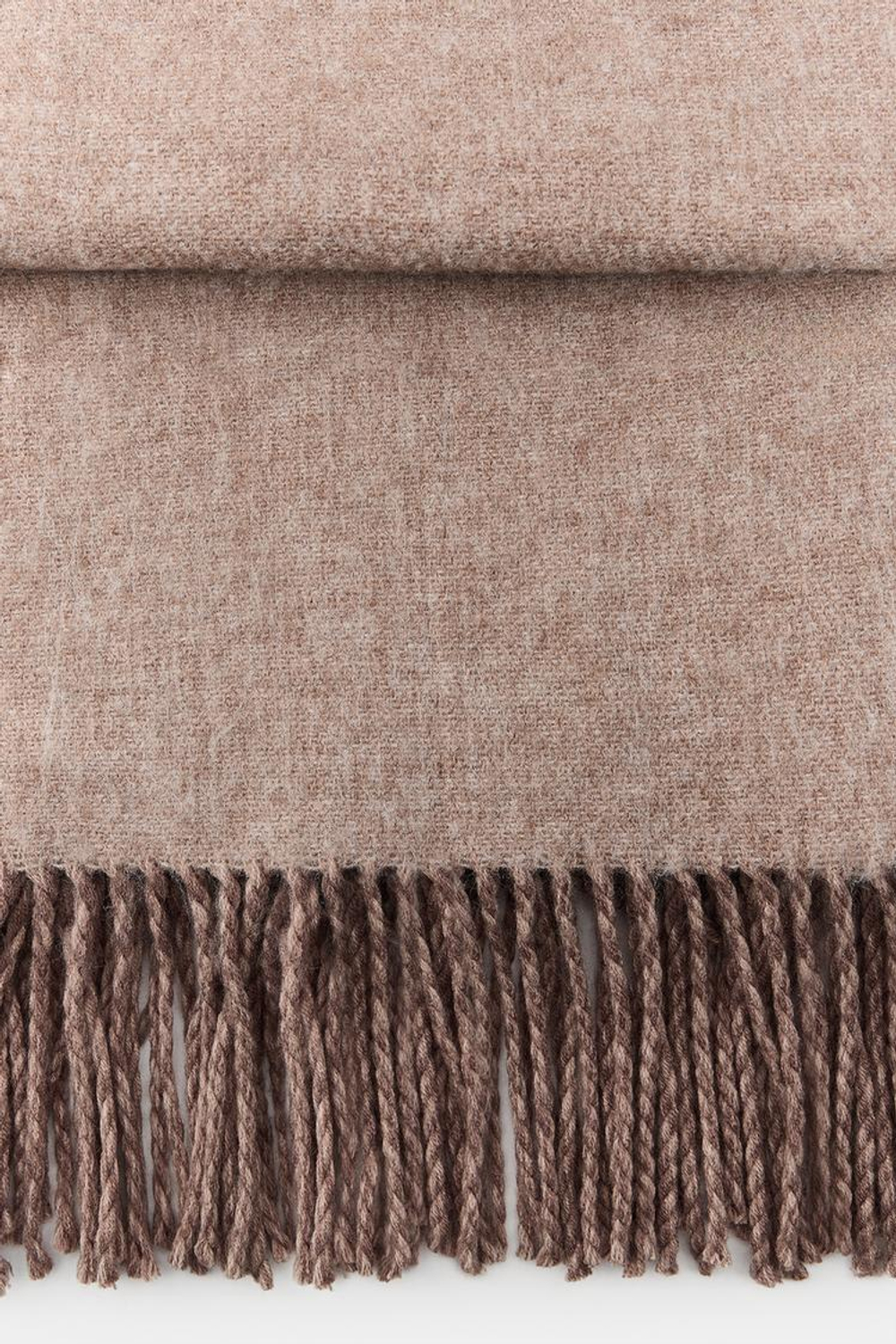 ZARA ГЛАДКИЙ МЯГКИЙ ШАРФ С БАХРОМОЙ, РЫЖЕВАТО-КОРИЧНЕВЫЙ