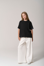 Брюки трикотажные wide leg белые
