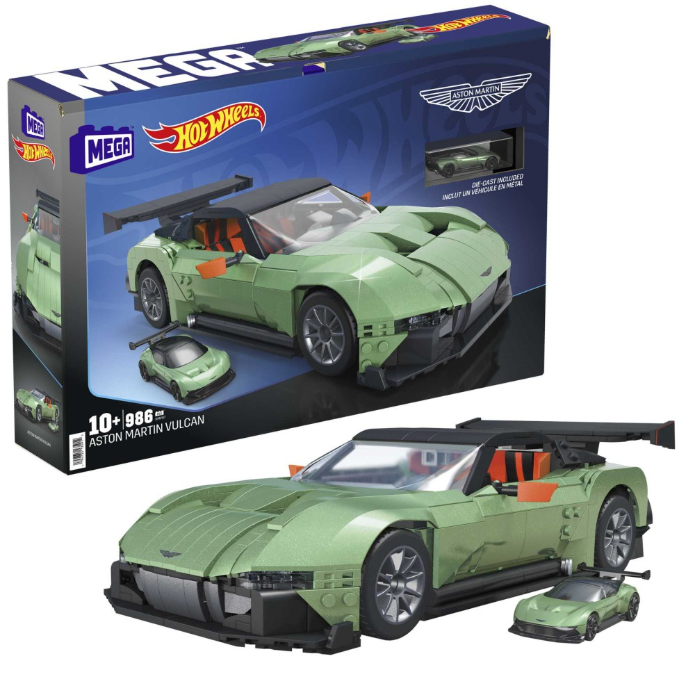 MEGA Hot Wheels - Коллекционный Aston Martin Vulcan Конструктор из 986 деталей HMY97