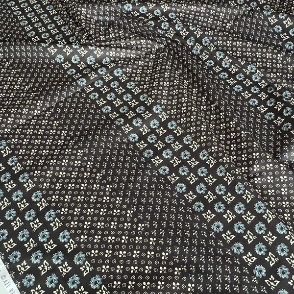 ЭТНО НАБИВКА НА ЧЕРОМ, ИМИТАЦИЯ, ПОЛОСКИ - 100% хлопок 1