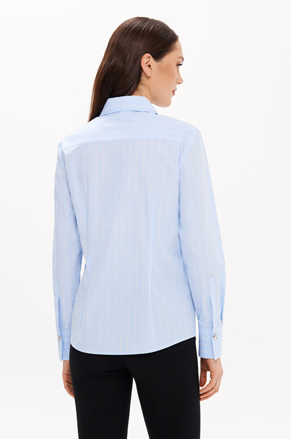 23355 Блузка женская (голубой полоска)