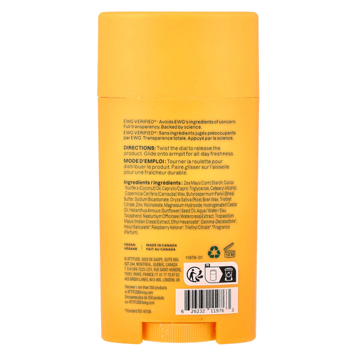 ATTITUDE, Super Leaves™, дезодорант-стик, цветок апельсина и эвкалипт, 75 г (2,64 унции)