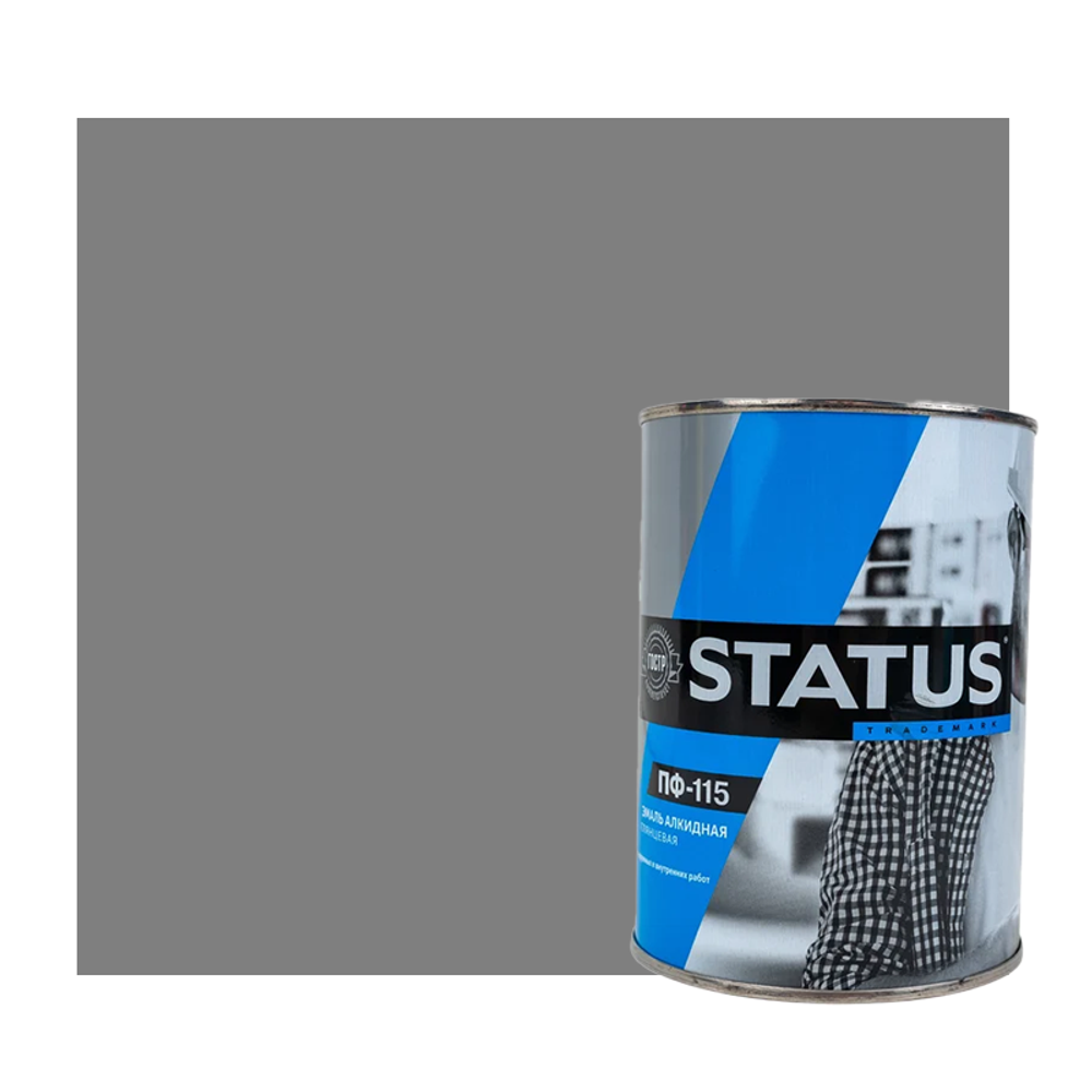 Эмаль ПФ-115 STATUS  СЕРАЯ  0,8кг