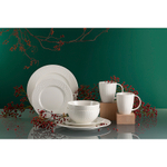 Набор из двух тарелок белого цвета с фактурным рисунком из коллекции essential, 27см