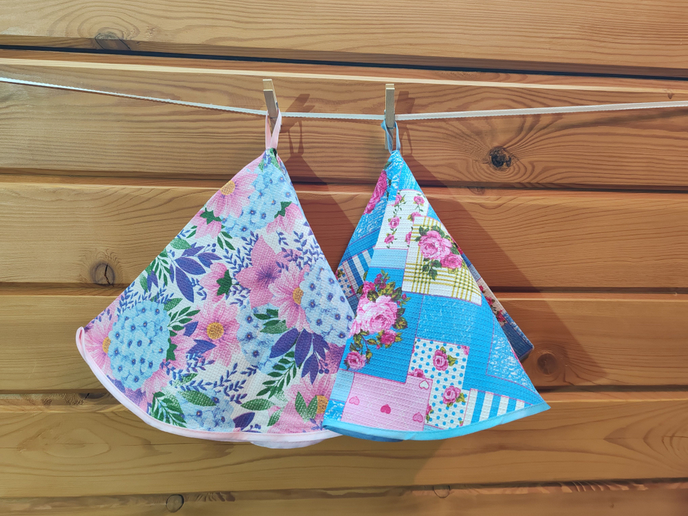 Полотенце кухонное, круглое, 2 шт, вафельное полотно