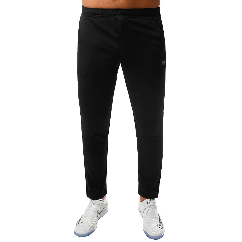 Мужские теннисные штаны Dunlop Knitted Training Pants Men - Black, White