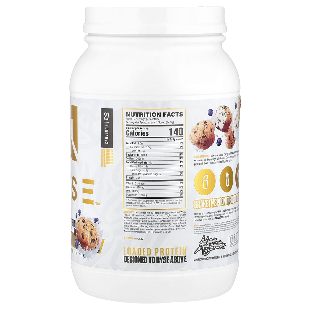 RYSE, Loaded Protein, кекс с голубикой, 942 г (2,1 фунта)