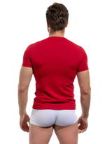 Мужская хлопковая футболка (Размер: L) (Цвет: красный)