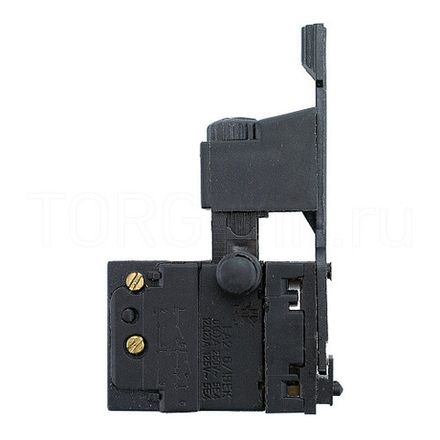 Выключатель для дрели, кнопка-фиксатор, регулятор оборотов и переключатель реверса KG0243