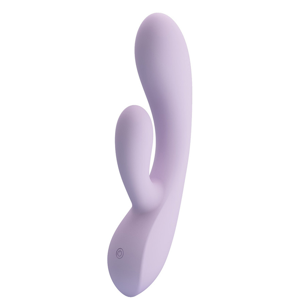 Лиловый гибкий вибратор-кролик 19см Pretty Love Rosolyn Rabbit Vibrator Violet BW-500055-2