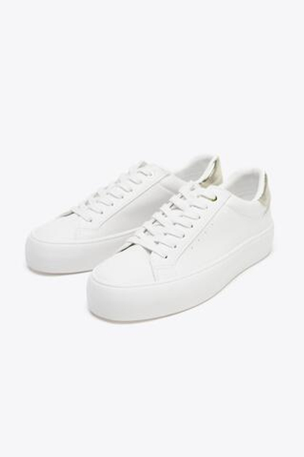 ZARA КОМБИНИРОВАННЫЕ КРОССОВКИ, БЕЛЫЙ