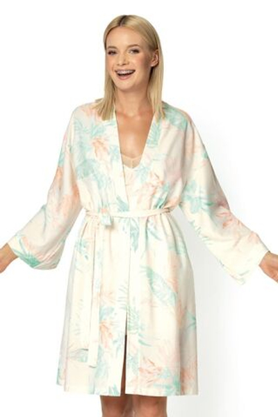 Халат Coco с длинным рукавом (Размер: XXL) (Цвет: пудровый)