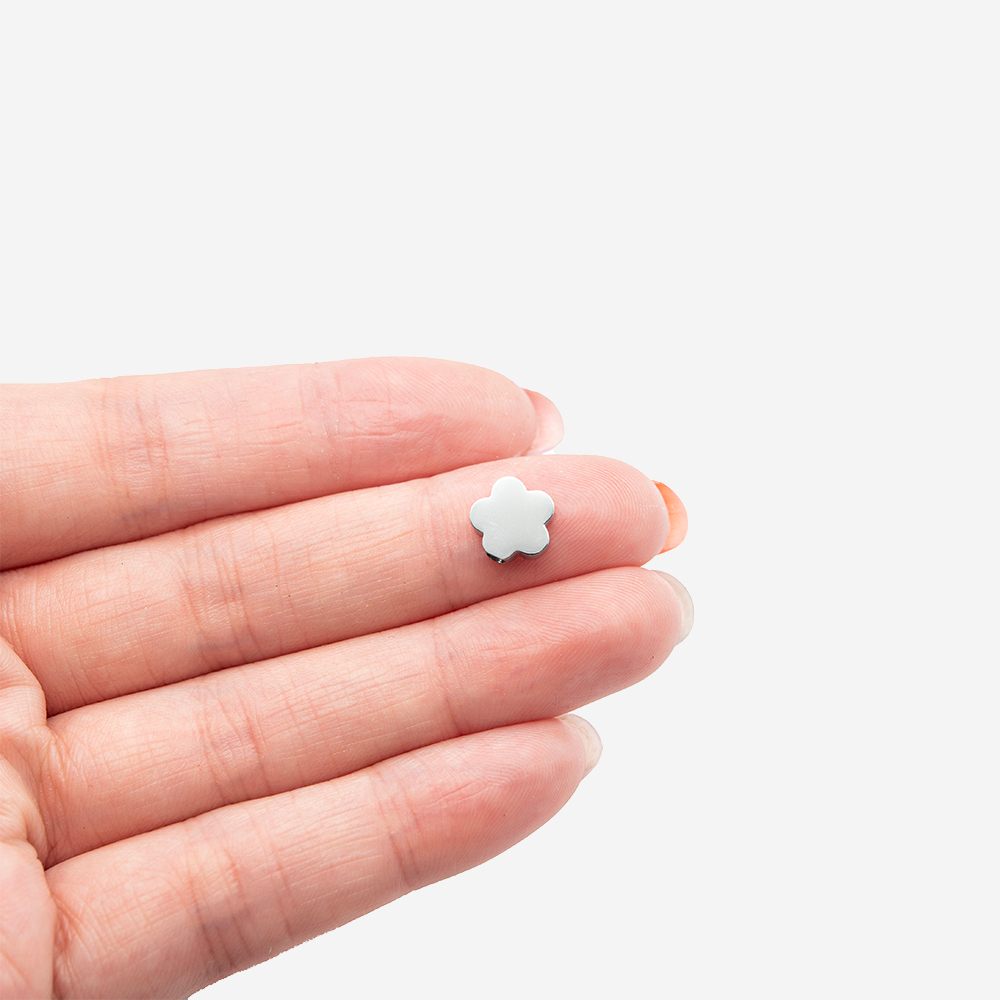 Бусина-разделитель "Цветок", 8мм, сталь