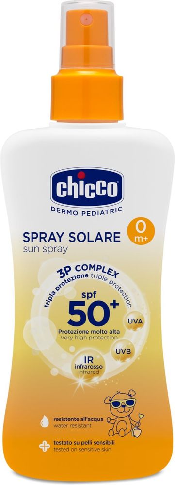 Chicco спрей для загара Sun SPF 50+