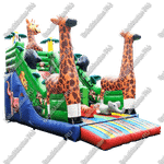 Надувной батут-горка "Веселые жирафы", 7*3,5*5 м