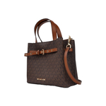 Michael Kors Emilia Small Logo Satchel Brown