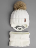 Шапка для девочки зимняя и снуд