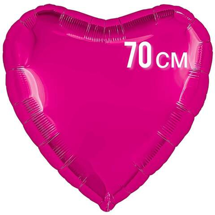 Шар Сердце Малиновое фольга