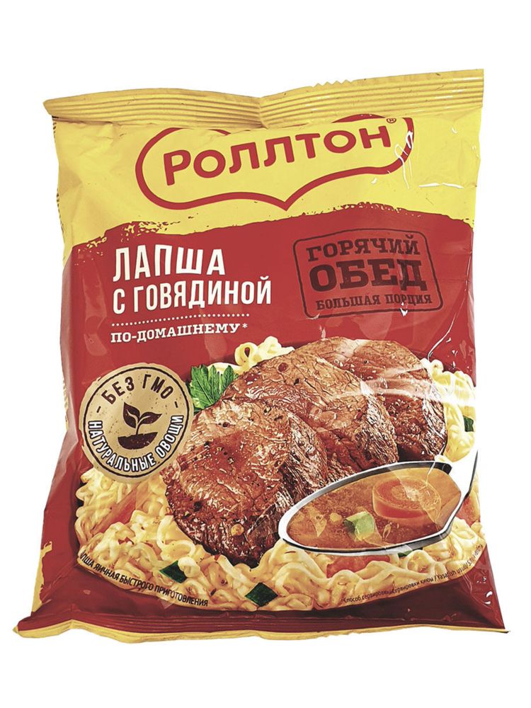 Лапша Роллтон С говядиной по-домашнему 85 г