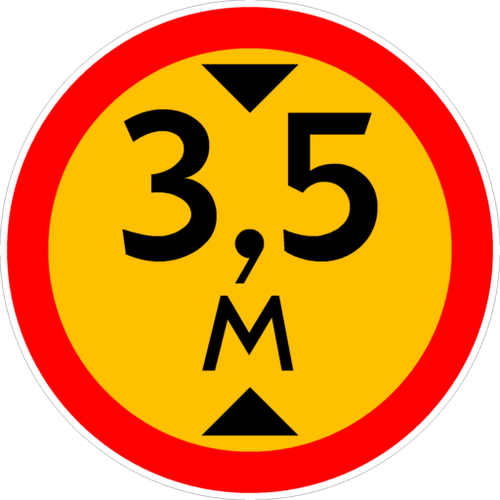 Знак Ограничение высоты (Временный) 3.13