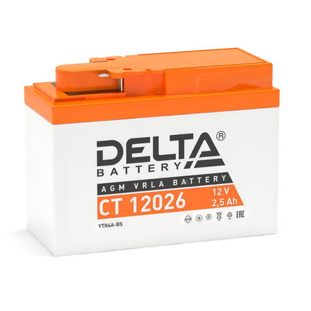Аккумулятор Delta CT 12026 (YTX4A-BS, YTR4A-BS)