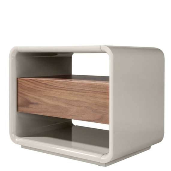 Прикроватная тумбочка Angel Cerda 7134 из ореха и лакированного МДФ