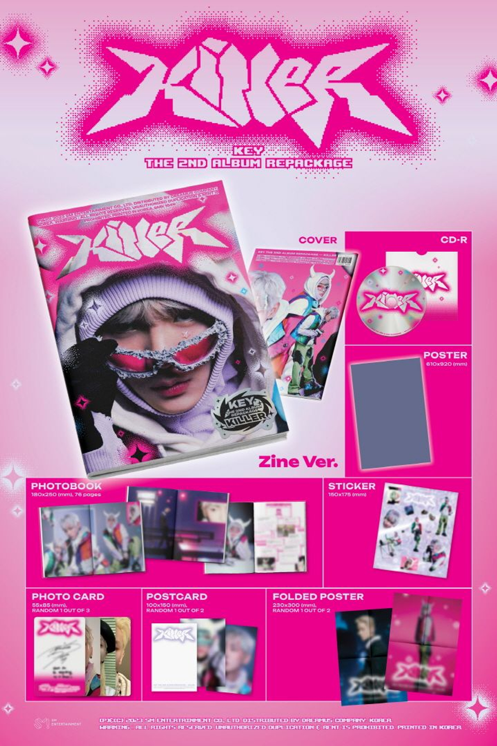 Альбом Key (Shinee) - KILLER 2nd Album Repackage ZINE Version