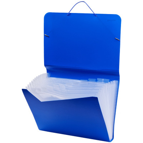 Папка 13 отделений Berlingo "Standard", А4, 700мкм, на резинке, синяя