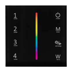Панель SMART-P22-RGBW-G-IN Black (12-24V, 4x3A, Sens, 2.4G) (Arlight, IP20 Пластик, 5 лет) 033766