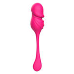 Розовое фигурное виброяйцо с пультом ДУ (Цвет: розовый)