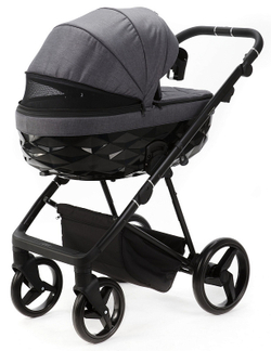 Детская коляска Adamex Quantum 2 в 1 Q-TK66 (Т.СЕРЫЙ)