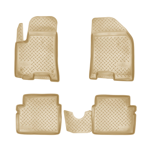 Ковры в салон Norplast/Unidec для Chevrolet Aveo (2004-2011)Полиуретан,Бежевый, арт.NPL-Po-12-04-B
