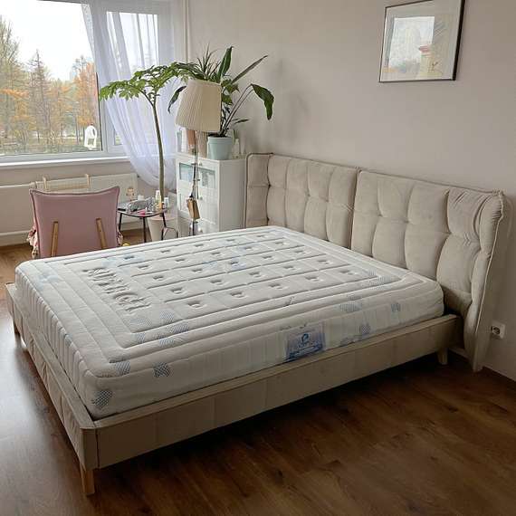 Кровать Hush 160х200 см, бежевая