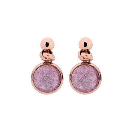 Серьги Qudo Caneva Big light pink 312764 G/RG