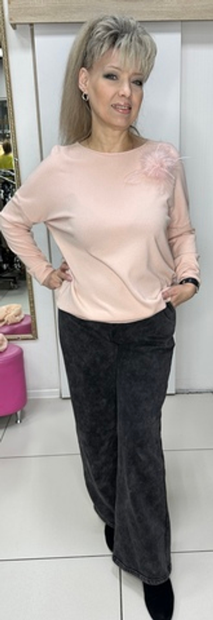 Розово-пудровый итальянский джемпер