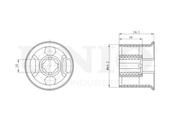 Сайлентблок задний переднего нижнего рычага UNIO RMP-20649