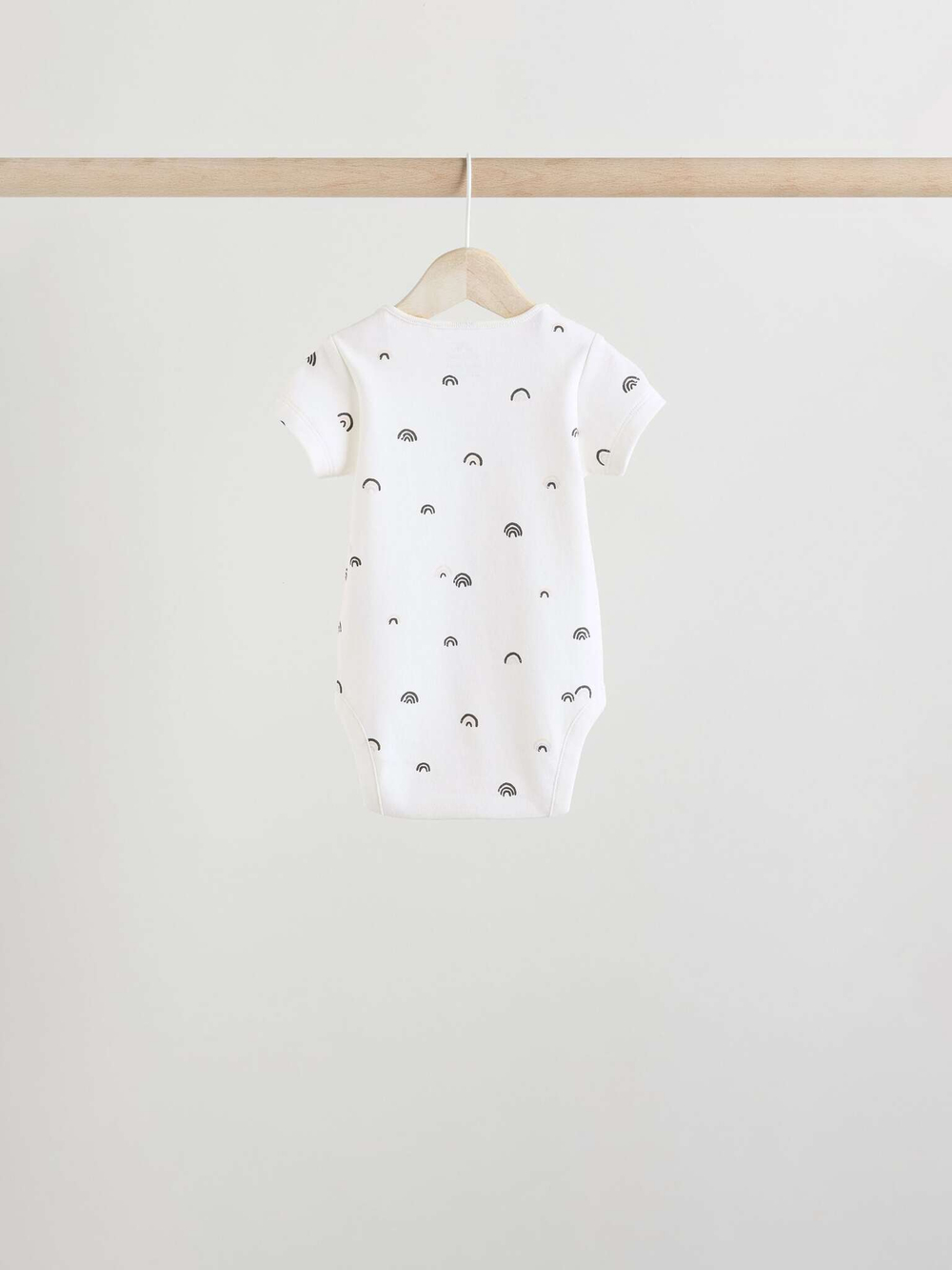 Боди с коротким рукавом для малышей Next E57-519, 5 шт., Белый, Темно-серый, Молочный