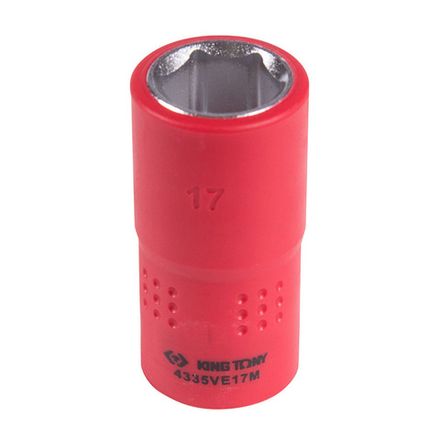 Цена на KING TONY (4335VE17M) Головка торцевая диэлектрическая шестигранная 1/2", 17 мм