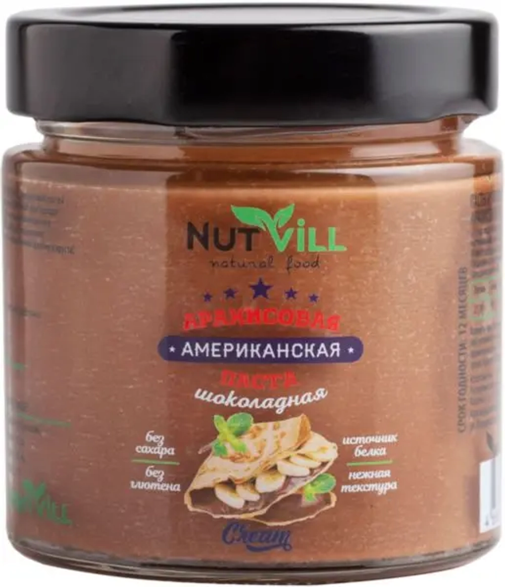 Американская арахисовая Шоколадная 180 гр, Без Сахара