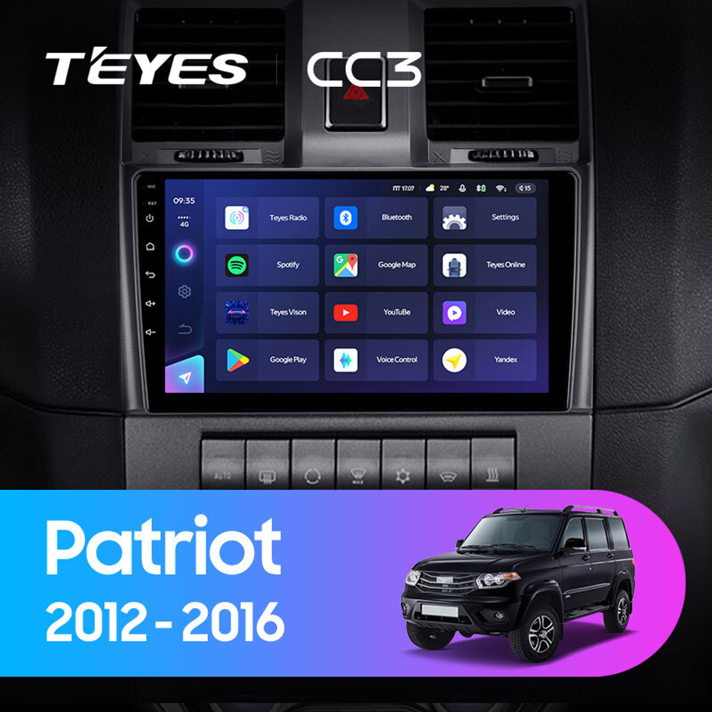 Teyes CC3 9"для UAZ Patriot 2012-2016