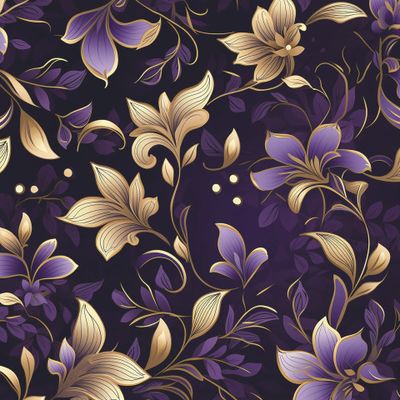 Золотые цветы и листья