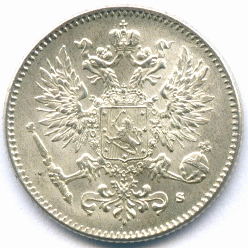 50 пенни 1916 год (S). Россия для Финляндии. AUNC