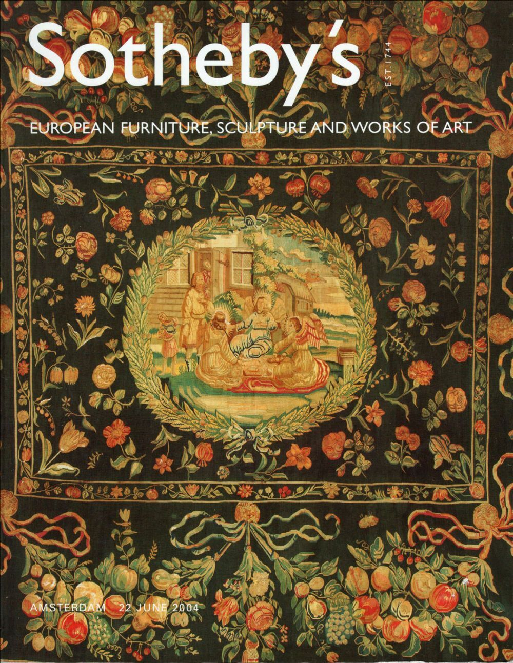 Каталог аукциона Sotheby's, Амстердам, Европейская мебель, скульптура и предметы искусства от 22 июня 2004 года