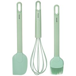 НАБОР: ВЕНЧИК, ЛОПАТКА, КИСТОЧКА AGNESS, 3 ПРЕДМЕТА (МАЛ=12ШТ)